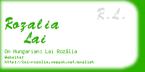 rozalia lai business card